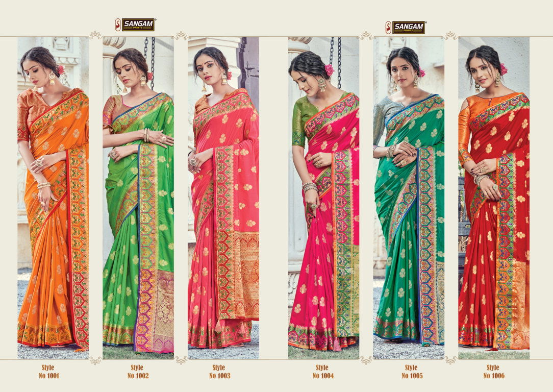 Sangam Chandchakori Latest francy Designer Silk Festive Wear Pure Silk Saree Collection
